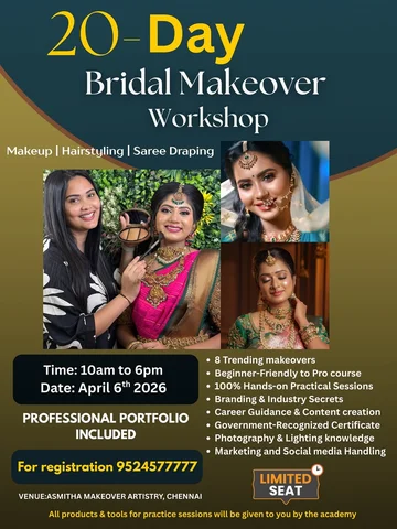 20-Day Bridal Makeover Workshop 👰✨
A complete, career-oriented training designe