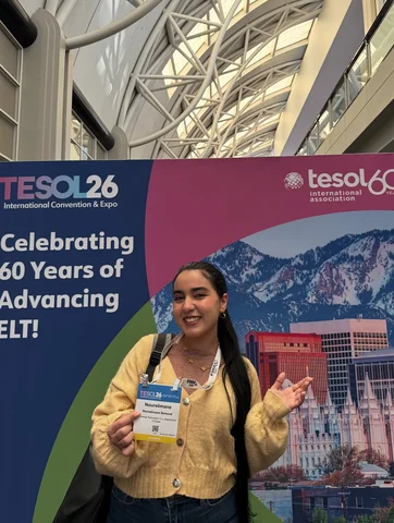 Standing here at the TESOL 2026 Convention, I am filled with 🇩🇿❤️🇺🇸 deep gra