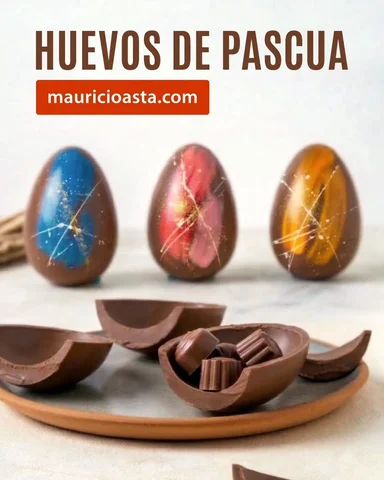 HUEVOS DE PASCUA! 😍😋

De chocolate semiamargo y chocolate con leche, con  bomb