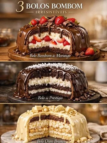 🍫 BOLO BOMBOM DE MORANGO

🧾 INGREDIENTES

Massa:
• 3 ovos
• 1 xícara de açúcar