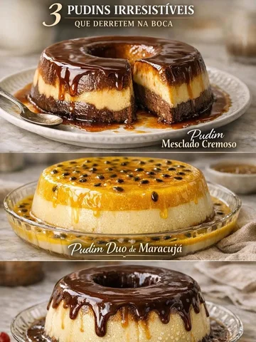 🍮 PUDIM MESCLADO CREMOSO

🧾 INGREDIENTES

• 1 lata de leite condensado
• 2 cai