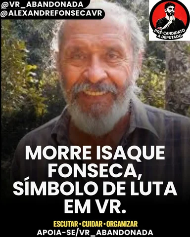 Isaque ajudou a construir a história dessa cidade e do país. Nunca será esquecid