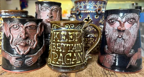 Me and me old mucks @rexbirchmore are obsessed with these ceramic tankards made 