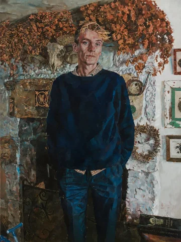 'Charlie' (80cms x 60cms oil on linen 2026)
This will be part of my show 'folk' 