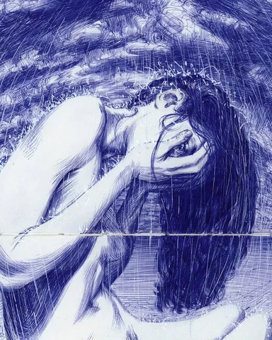 It doesn't feel real - office pen and white ink in sketchbook

Prints dropping t