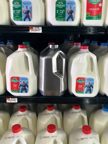 SELL BY SEPT 24TH 

316 STAINLESS MILK JUG 
SINGLE WALLED & PURGE WELDED