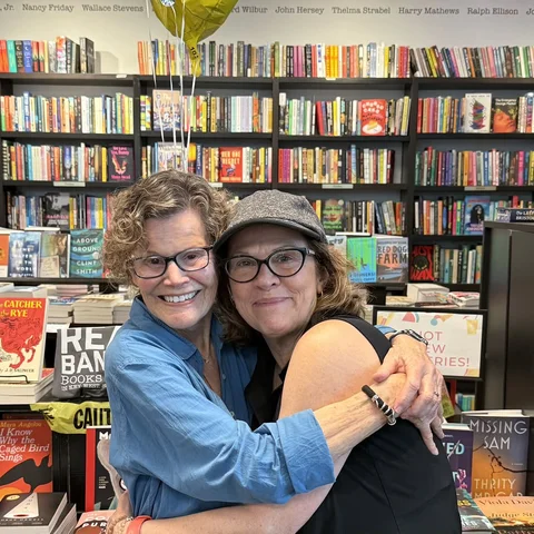 With the effervescent Laura Hamilton who recorded the audiobook of Are You There