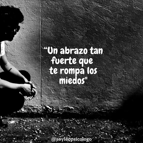 Un abrazo tan fuerte que rompa los límites del YO. 
Que destruya tus miedos aunq