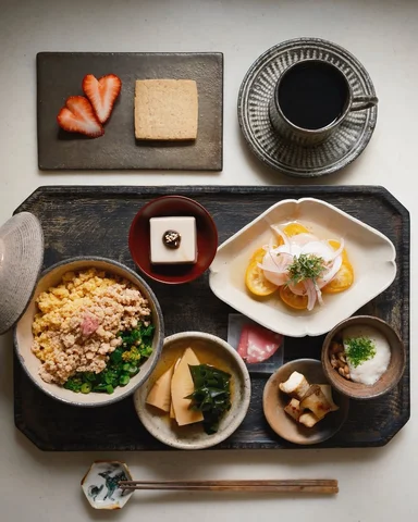 Today’s breakfast.
三色丼で朝ごはん
今週もよろしくお願いします☺︎
・
三色丼
胡麻豆腐
ホタテのカルパッチョ風
納豆とろろ
エリンギのおい