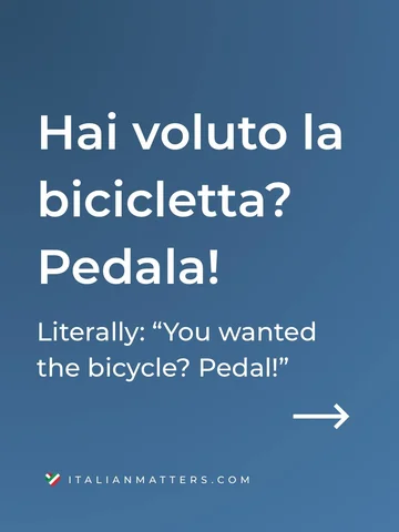 Is there a similar expression in your language? 🚲 #italy