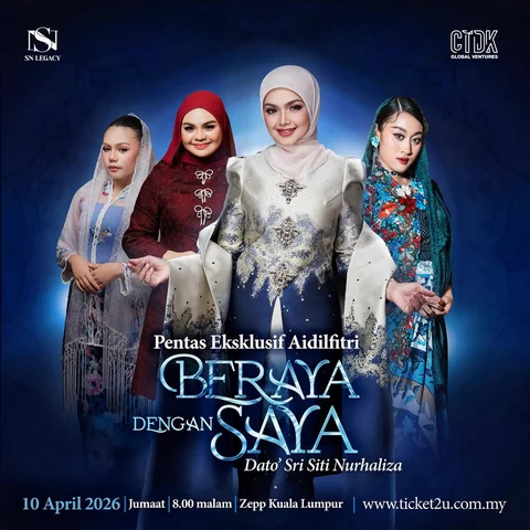 Pentas Eksklusif Aidilfitri Beraya Dengan Saya, Dato' Sri Siti Nurhaliza menampi