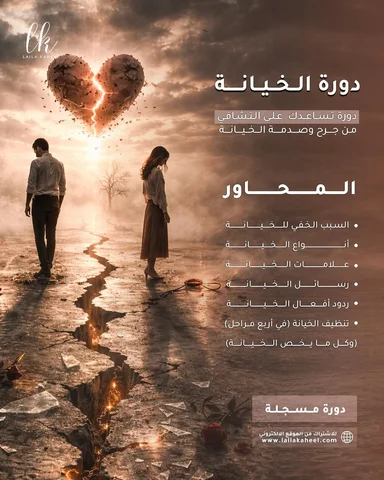 حين تحدث الخيانة 💔
تنكسر الثقة 
ويتزعزع الأمان الداخلي ويضطرب جهازك العصبي! 
وت