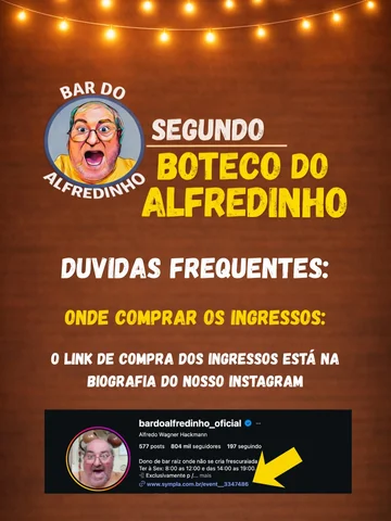 Garanta já teu ingresso frescão !