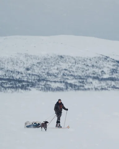 Out on the ice with Barr 🐕
Cold wind, miles of ice, and a good day for fishing 