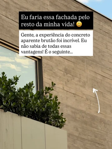 Concreto aparente: tem quem ama e quem não ama. Em qual time vc está? 😃