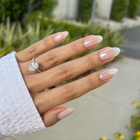 Glazed donut nails 🤍💜💛💜 #glazeddonutnails #haileybiebernails #nailsbyzola