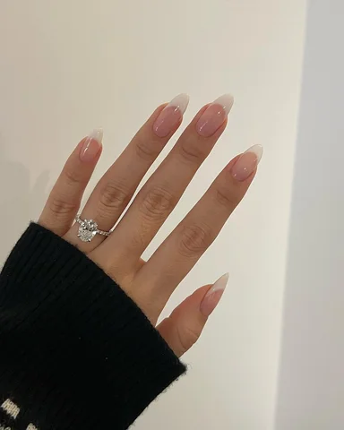 VANILLA FRENCH NAILS 🤍 
My new obsession 
Swipe to see who else’s loving this m