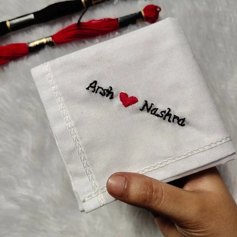 Customized embroided handkerchief 😍🪡 
Dm for order 🚛