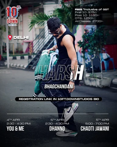 DELHI 🚨 

WORKSHOP ALERT‼️

@harshbhagchandani_ x @10ft.downstudios 🔥

All the