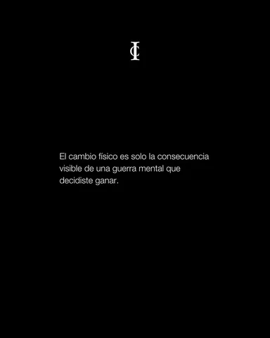 El cambio físico es solo la superficie.
Lo que se ve.

Lo que la gente aplaude s