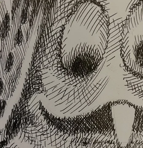 Pen drawing Saturday morning 70s Kroft 🦑