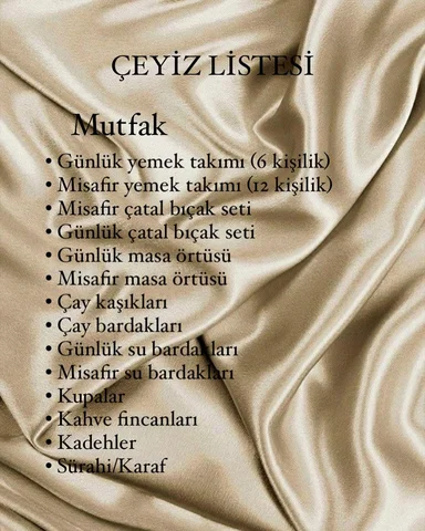Çeyiz listesi ✨

#çeyizlistesi #çeyiz #çeyizhazırlıkları #keşfet #keşfetteyiz