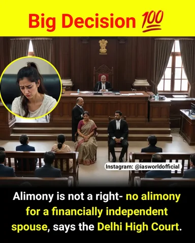 Delhi High Court ruled that alimony is not an automatic right. In its latest jud