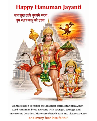 🙏Wishing everyone a blessed Hanuman Janmotsav 🕉️

May Lord Hanuman’s unwaverin