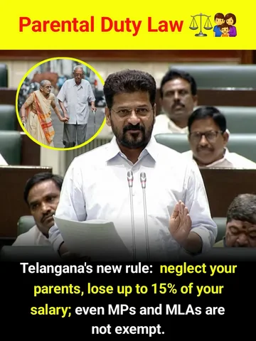 🚨 Neglect your parents, lose your salary?
Telangana has passed a new law that a