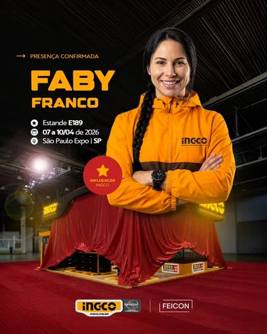 🚨 Presença confirmada no Estande da INGCO na FEICON! 🚨

A influenciadora @faby