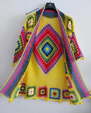 I first crocheted this embellished cardigan back in 2020…
I thought it would be 
