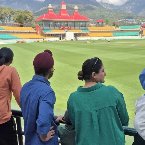Most scenic Dharamshala cricket stadium 🏟️