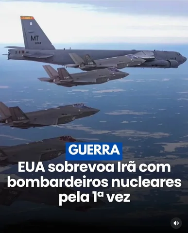 🚨✈️ BOMBARDEIROS NUCLEARES DOS EUA SOBREVOAM O IRÃ PELA PRIMEIRA VEZ

Os Estado