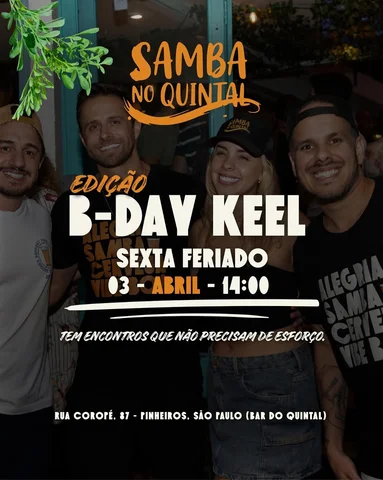 Edição B-DAY KEEL 🧡

Nosso próximo encontro será SEXTA-FEIRA dia 03 de Abril 🥳