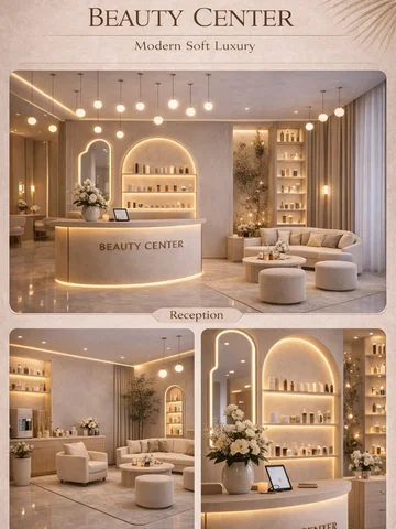 ✨ Beauty Center | Modern Soft Luxury Design 🤍.
.
.
.#architecture #interiordesi