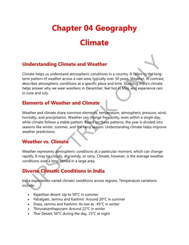 NCERT Geography Short Notes