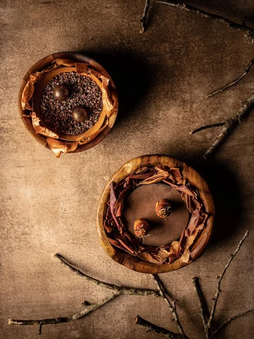 Les mignardises 

Pour clore notre dîner dans la continuité des snacks servis en