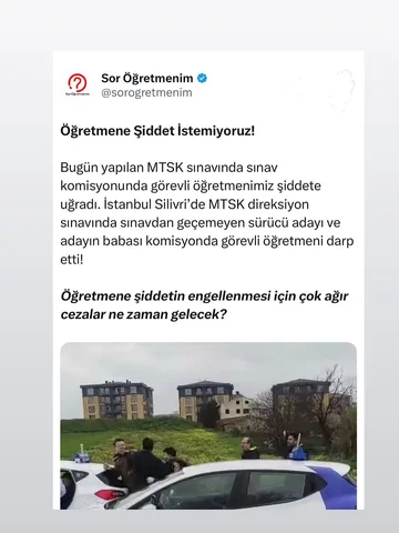 Öğretmene Şiddet İstemiyoruz!

Bugün yapılan MTSK sınavında sınav komisyonunda g