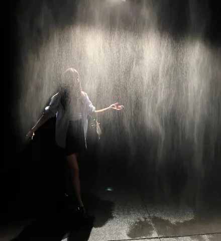 Sometimes you just have to sing in the rain #olafureliasson