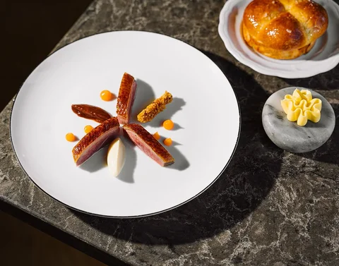 Aged Duck | Mole Manchamanteles made from Ontario quince, parsnips, habanada mar