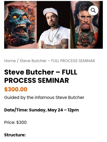 @stevebutchertattoos SEMINAR is ready to sign up... LINK IN BIO!

🔥 NYC, are yo