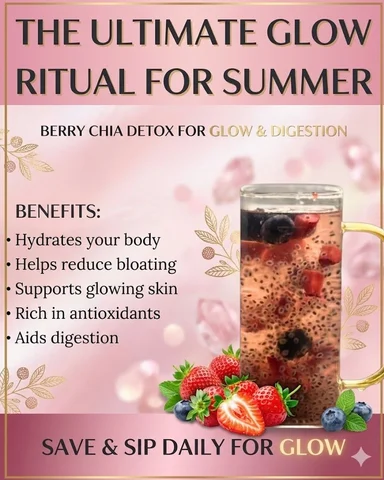 stop scrolling if you want glowing skin this summer ✨💧

This simple berry chia 