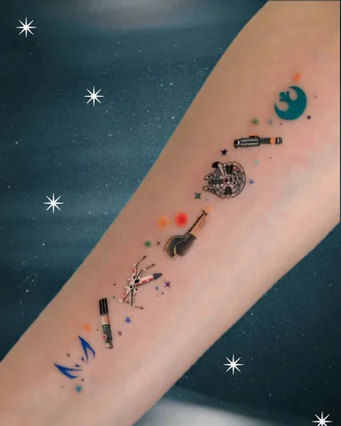 small pieces from a galaxy far, far away ... 🌌

#smalltattooideas #starwars #st
