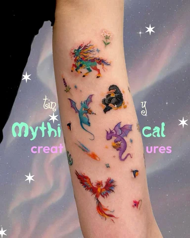 Tiny mythical creatures 🧙🏻💡

#mythicaltattoo #tinytattoo #cutetattoo #magical
