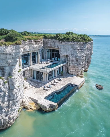 Dream white mansion