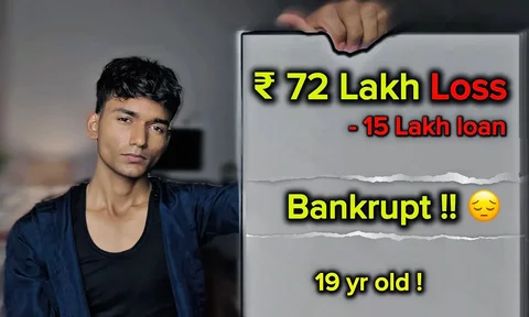 19yr Old Guy LOSS ₹ 72 Lakh rupees in 2025 !!