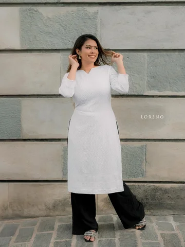 Aurelia Pearl Kurti Dress 
Price : Rs 2950/-
Material : Chikankari Embroidered C
