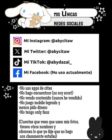 ⚠️Dejaré la imagen fija en mi perfil ya que es cansado la cantidad de ms que me 