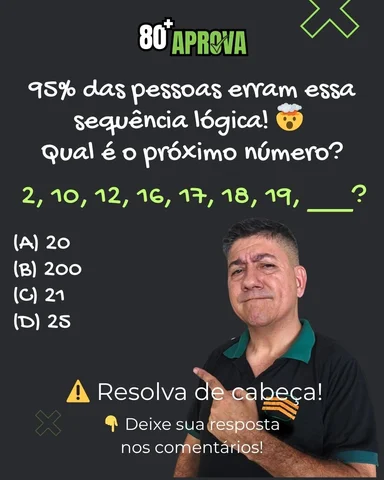 QUAL O PRÓXIMO NÚMERO? (Cuidado com a pegadinha!) ⚠️

Parece uma sequência numér