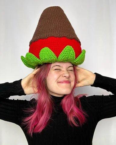 When you remember you have free will and can crochet anything😂 Chocolate dipped